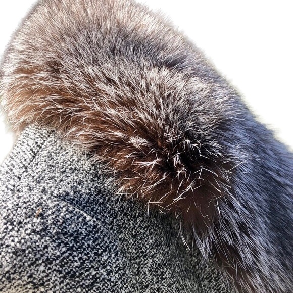 ESCADA skirt suit with Fox fur trim Sz m eu 38 - Picture 13 of 15